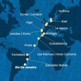 Brasile, Isole Canarie, Marocco, Spagna, Portogallo, Francia, Gran Bretagna, Danimarca, Germania