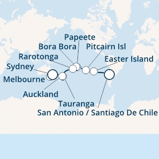 Cile, Polinesia, Nuova Zelanda, Australia