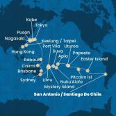 Cile, Polinesia, Tonga, Fiji, Australia, Giappone, Sud Korea, Taiwan, Cina