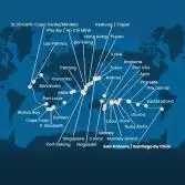 Cile, Polinesia, Tonga, Fiji, Australia, Giappone, Sud Korea, Taiwan, Cina, Vietnam, Singapore, Malesia, Sri Lanka, Maldive