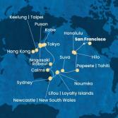 Stati Uniti, Hawai, Polinesia, Fiji, Nuova Caledonia, Australia, Giappone, Sud Korea, Taiwan, Cina