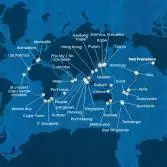 Stati Uniti, Hawai, Fiji, Tonga, Nuova Zelanda, Australia, Giappone, Sud Korea, Taiwan, Cina, Singapore, Malesia, Thailandia