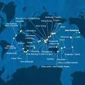 Stati Uniti, Hawai, Polinesia, Fiji, Nuova Caledonia, Australia, Giappone, Sud Korea, Taiwan, Cina, Vietnam, Singapore, Malesia