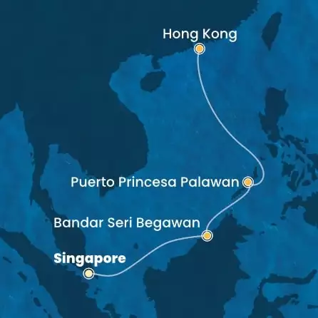 COSTA SERENA - Itinerario di 6 notti partendo da SINGAPORE il 07/02/2026 - Singapore, Filippine, Cina