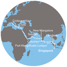 Singapore, Malesia, Sri Lanka, India, Oman, Grecia, Italia