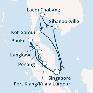 Singapore, Malesia, Thailandia, Cambogia