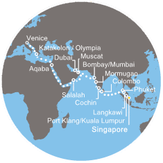 Singapore, Malesia, Thailandia, Sri Lanka, India, Emirati Arabi Uniti, Oman, Giordania, Grecia, Italia