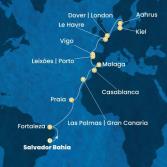 Brasile, Isole Canarie, Marocco, Spagna, Portogallo, Francia, Gran Bretagna, Danimarca, Germania