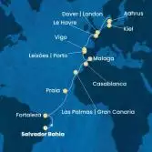 Brasile, Isole Canarie, Marocco, Spagna, Portogallo, Francia, Gran Bretagna, Danimarca, Germania