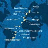 Brasile, Isole Canarie, Marocco, Spagna, Portogallo, Francia, Gran Bretagna, Danimarca, Germania
