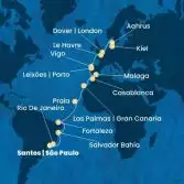 Brasile, Isole Canarie, Marocco, Spagna, Portogallo, Francia, Gran Bretagna, Danimarca, Germania