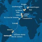 Brasile, Isole Canarie, Marocco, Spagna, Portogallo, Francia, Gran Bretagna, Belgio, Germania, Danimarca