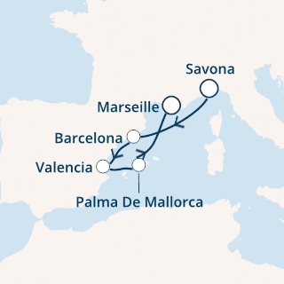Italia, Spagna, Isole Baleari, Francia