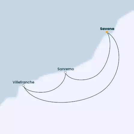COSTA SMERALDA - Itinerario di 3 notti partendo da SAVONA il 04/02/2023 - Italia, Francia