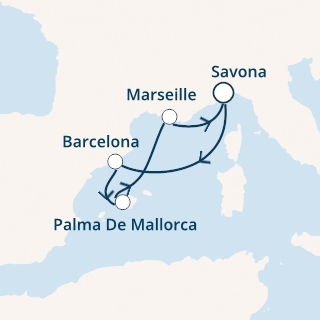 Italia, Spagna, Isole Baleari, Francia