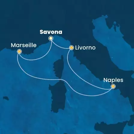 COSTA FASCINOSA - Itinerario di 4 notti partendo da SAVONA il 01/11/2025 - Italia, Francia