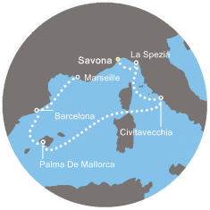 Italia, Isole Baleari, Spagna, Francia