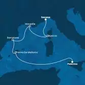 Italia, Corsica (Francia), Francia, Spagna, Isole Baleari