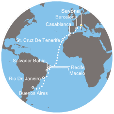 Italia, Spagna, Marocco, Isole Canarie, Brasile, Argentina