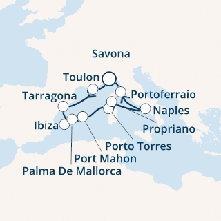 Italia, Spagna, Isole Baleari, Corsica (Francia)