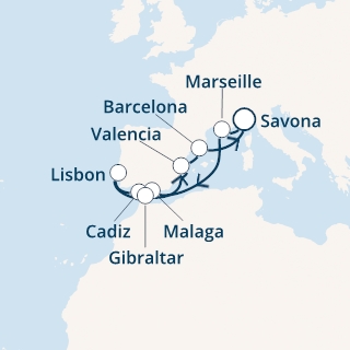 Italia, Francia, Spagna, Portogallo, Gibilterra