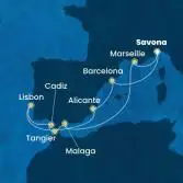 Italia, Spagna, Portogallo, Marocco, Francia