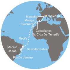 Italia, Francia, Spagna, Marocco, Madera, Isole Canarie, Brasile