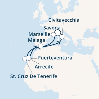 Italia, Francia, Spagna, Isole Canarie