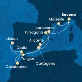 Italia, Spagna, Portogallo, Marocco, Francia