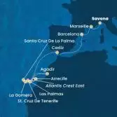 Italia, Francia, Spagna, Isole Canarie, Marocco
