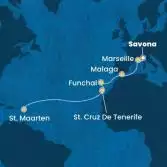 Italia, Francia, Spagna, Madera, Isole Canarie, Antille