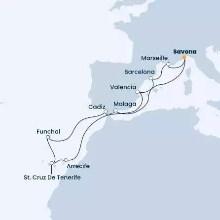 Italia, Spagna, Isole Canarie, Madera, Francia