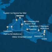 Italia, Francia, Spagna, Isole Baleari, Grecia