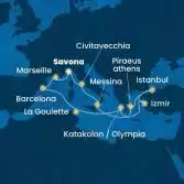 Italia, Turchia, Grecia, Tunisia, Spagna, Francia