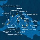Italia, Corsica (Francia), Isole Baleari, Spagna, Francia