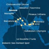 Italia, Turchia, Grecia, Tunisia, Spagna, Francia