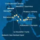 Italia, Turchia, Grecia, Tunisia, Spagna, Francia