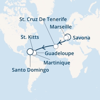 Italia, Francia, Isole Canarie, Antille