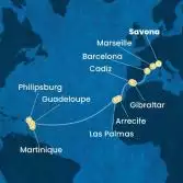 Italia, Francia, Spagna, Gibilterra, Isole Canarie, Antille