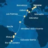 Italia, Francia, Spagna, Gibilterra, Portogallo, Isole Canarie, Capo Verde, Brasile