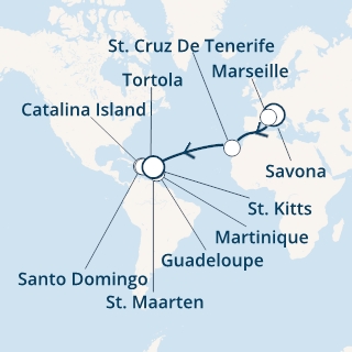 Italia, Francia, Isole Canarie, Antille, Repubblica Dominicana, Isole Vergini