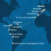 Italia, Francia, Spagna, Marocco, Isole Canarie, Antille, Costa Rica, Colombia, Panama