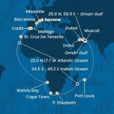 Italia, Francia, Spagna, Isole Canarie, Namibia, Sud Africa, Mauritius, Oman, Emirati Arabi Uniti