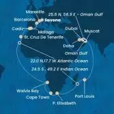 Italia, Francia, Spagna, Isole Canarie, Namibia, Sud Africa, Mauritius, Oman, Emirati Arabi Uniti