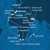 Italia, Francia, Spagna, Isole Canarie, Namibia, Sud Africa, Mauritius, Oman, Emirati Arabi Uniti