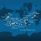 Italia, Francia, Spagna, Marocco, Isole Canarie, Antille, Costa Rica, Colombia, Panama, Cile, Polinesia, Tonga, Fiji, Australia
