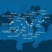 Italia, Francia, Spagna, Portogallo, Isole Azzorre, Stati Uniti, Florida (USA), Messico, Stati Uniti, Hawai, Polinesia, Fiji