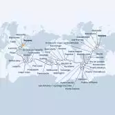 Italia, Francia, Spagna, Marocco, Isole Canarie, Capo Verde, Brasile, Uruguay, Argentina, Cile, Polinesia, Nuova Zelanda