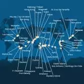 Italia, Francia, Spagna, Marocco, Isole Canarie, Antille, Costa Rica, Colombia, Panama, Cile, Polinesia, Tonga, Australia
