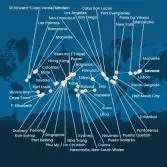 Italia, Francia, Spagna, Portogallo, Isole Azzorre, Stati Uniti, Florida (USA), Messico, Stati Uniti, Hawai, Polinesia, Fiji